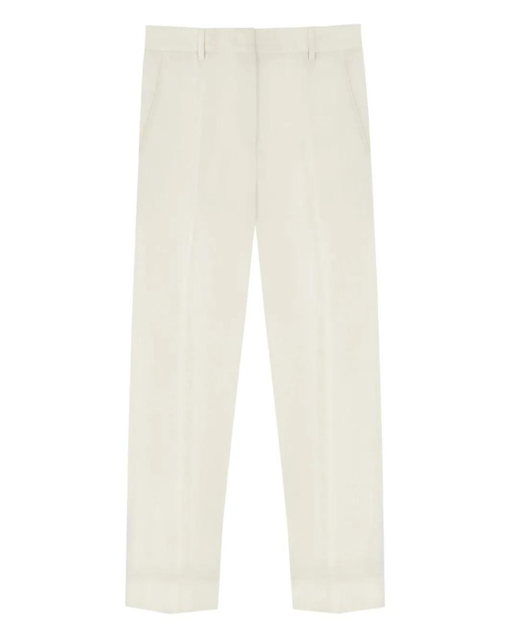 Incotex White Linen Trousers