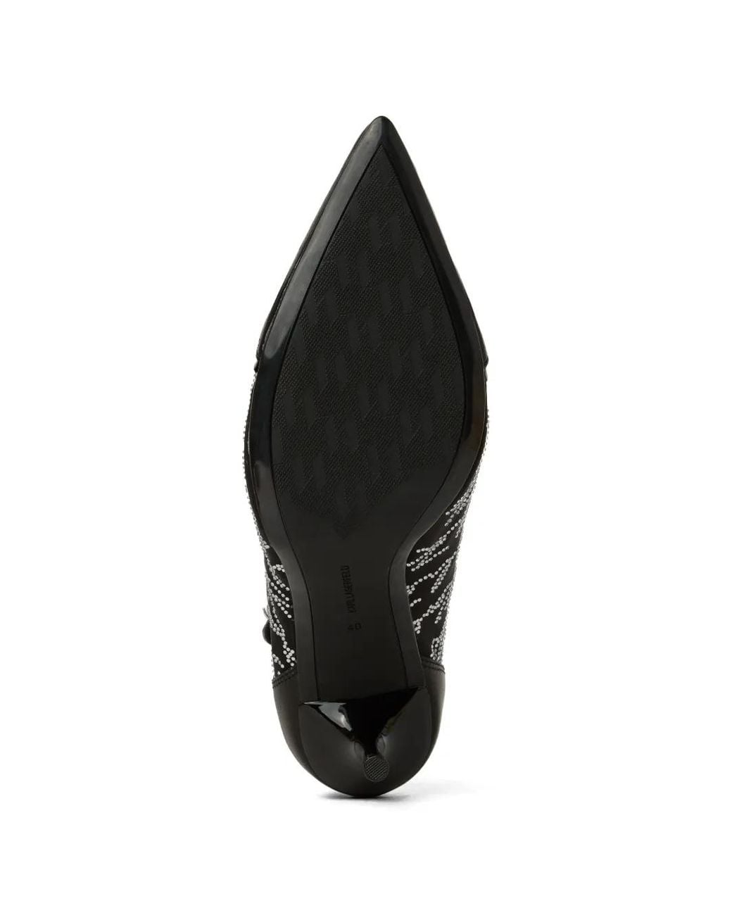 Karl Lagerfeld Black Signia Sparkle Ankle Boots