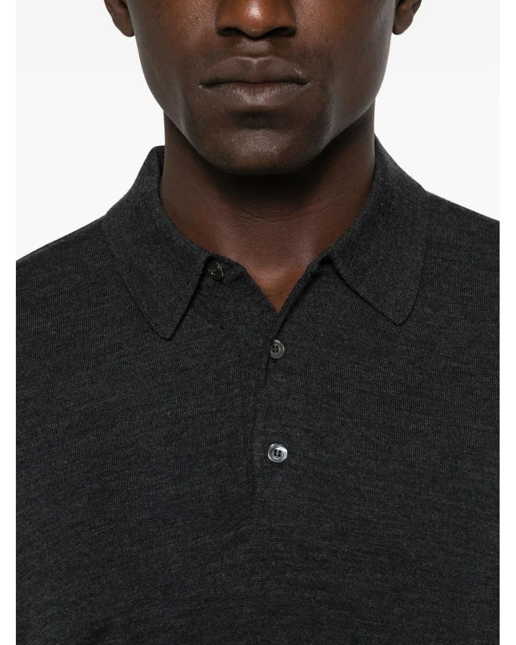 Jersey Con Cuello De Polo Alpha Studio de hombre de color Black