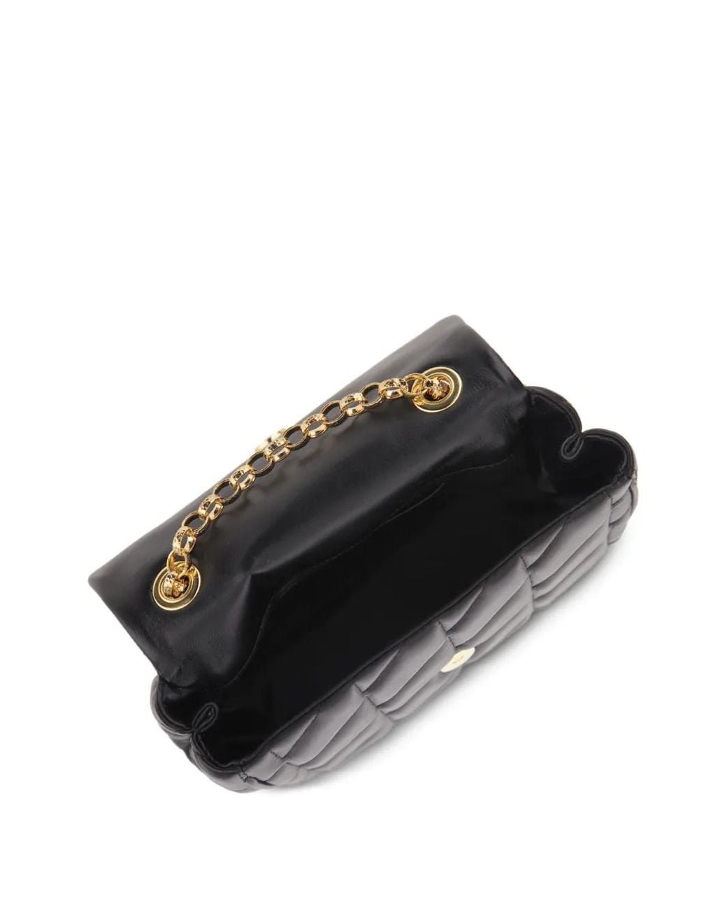 Moschino Black Double Smile Quilted Shoulder Bag