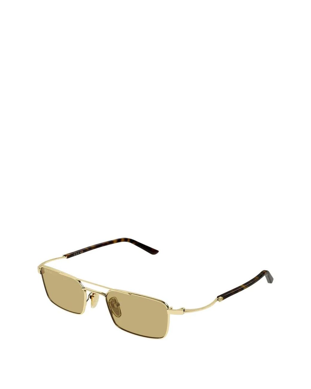 Gucci Metallic Rectangle-Frame Sunglasses