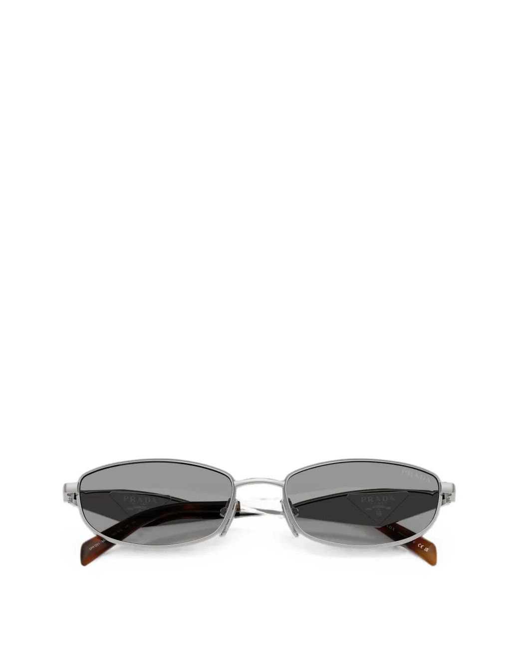 Prada White Oval-Frame Sunglasses