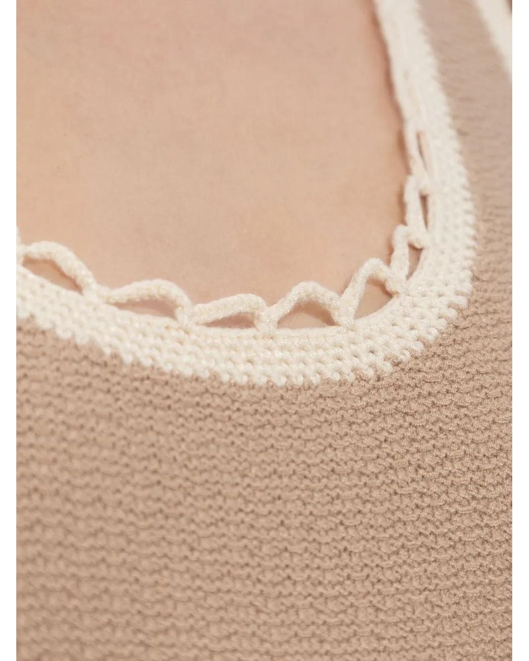 Posse Natural Willow Crochet-Trim Top