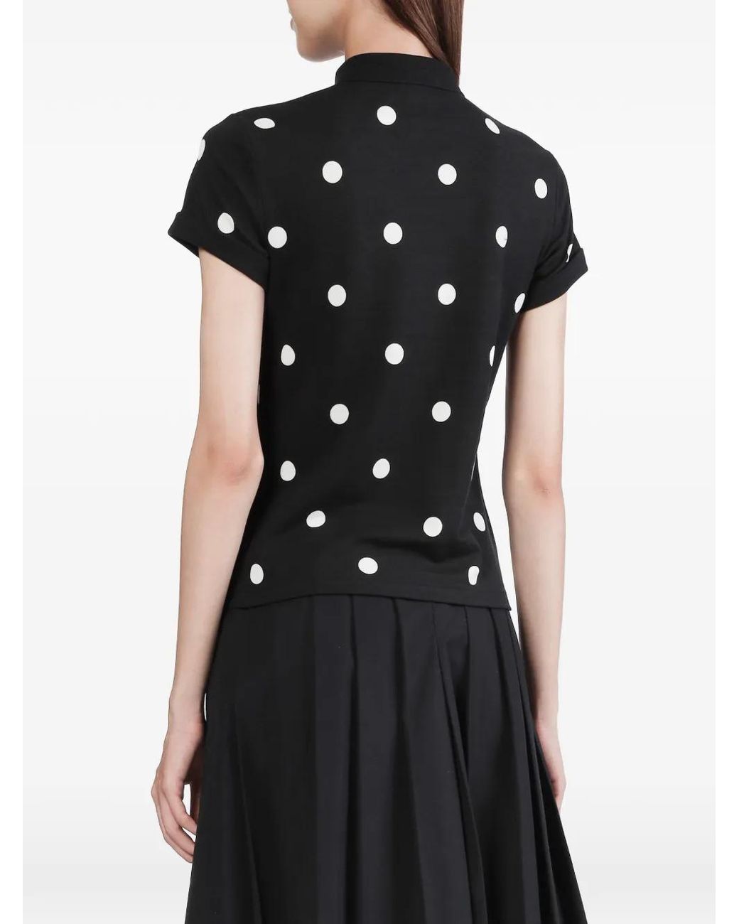 Fred Perry Black Polka-Dot Polo Shirt