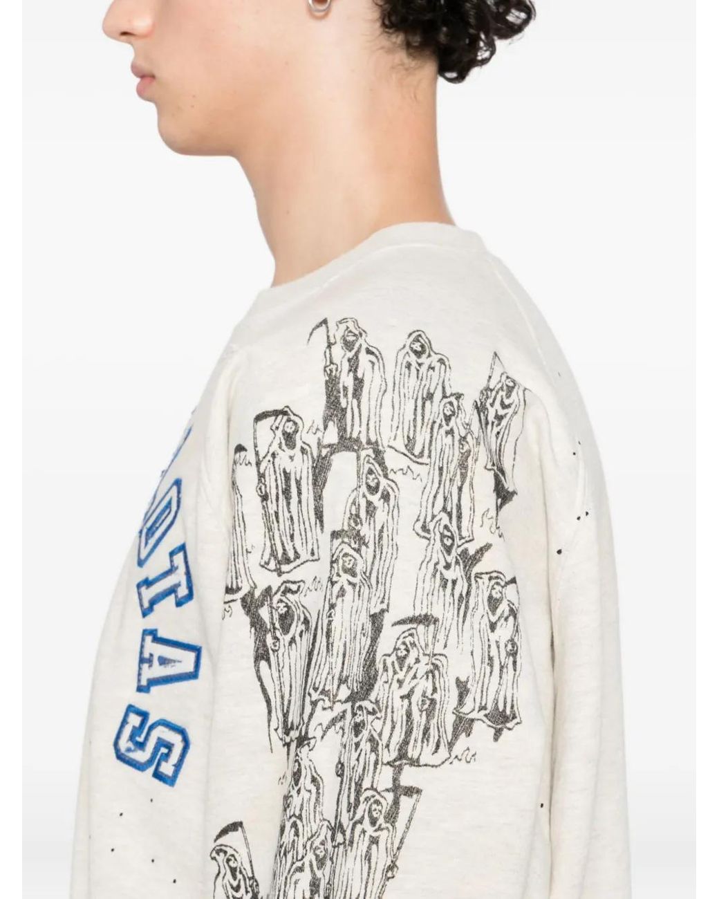 Warren Lotas White Logo-Embroidered Sweatshirt for men