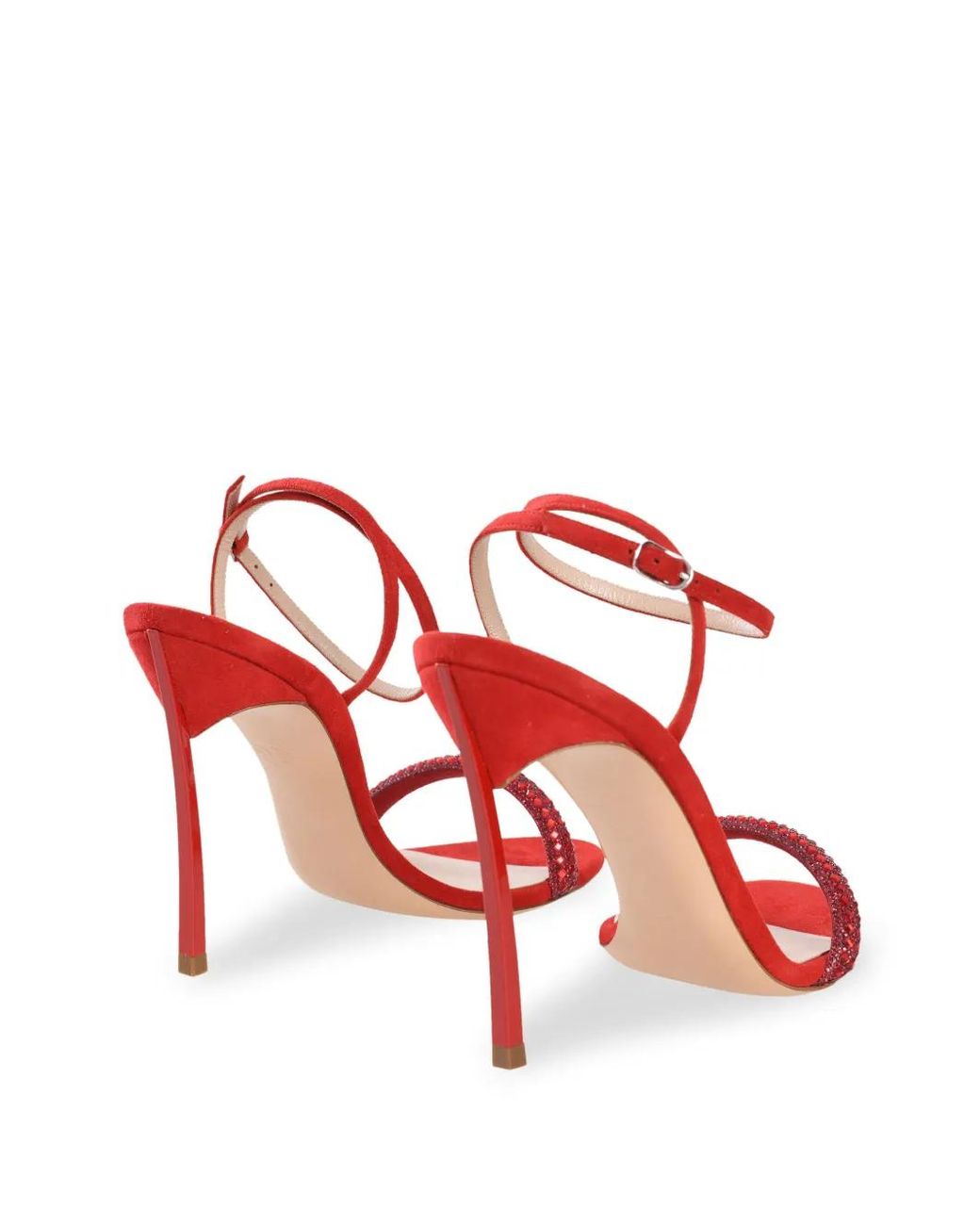 Casadei Red 100Mm Blade Stratosphere Sandals
