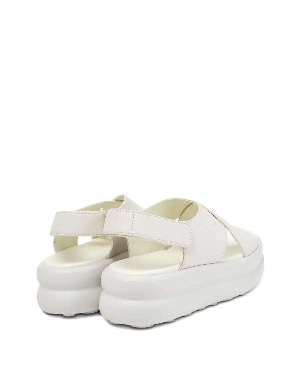 Camper White Pelotas Flota Crossover Leather Sandals