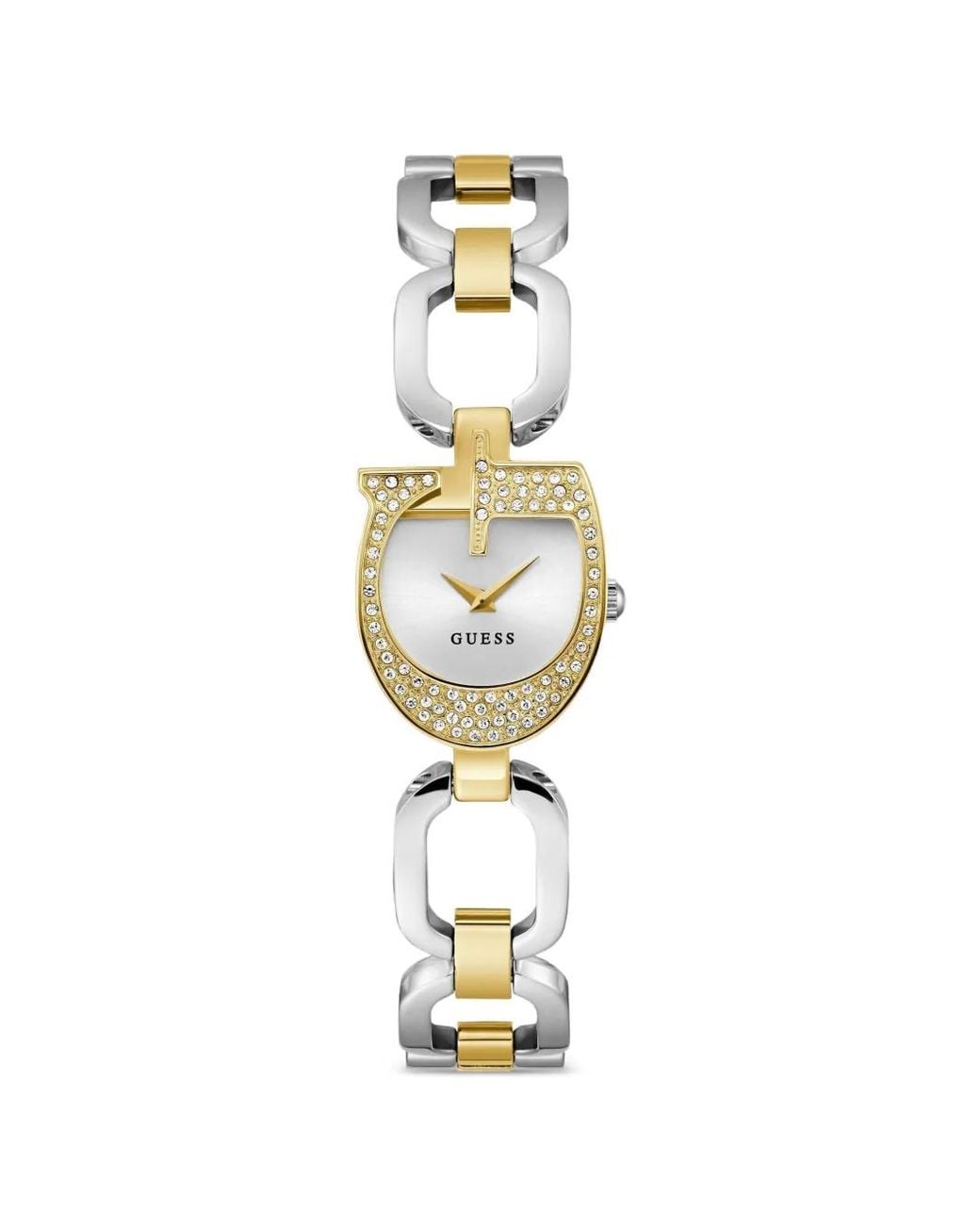 Guess Metallic Montre 22 Mm À Ornements En Cristal