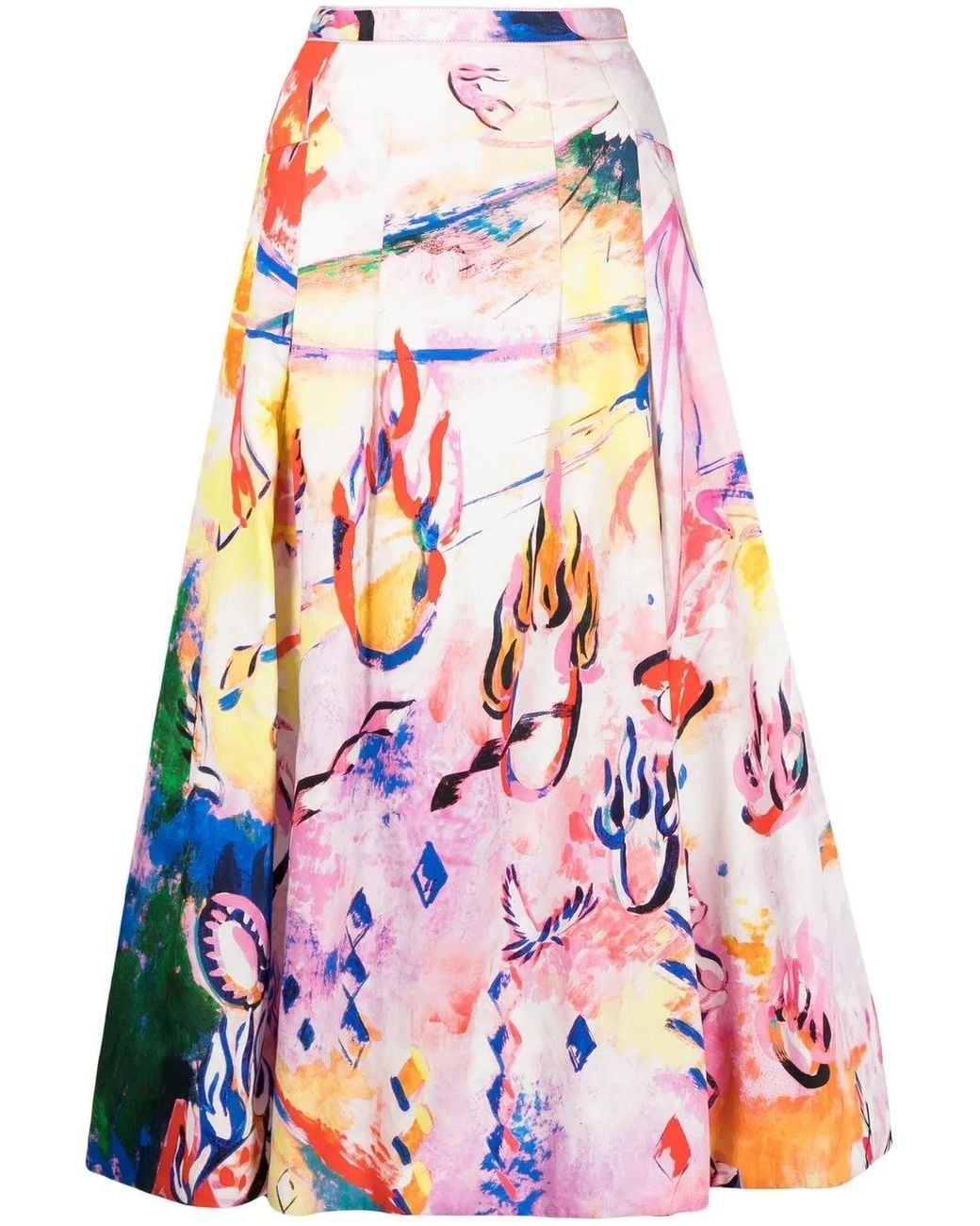 Shiatzy Chen Red Circus Collection A-Line Skirt