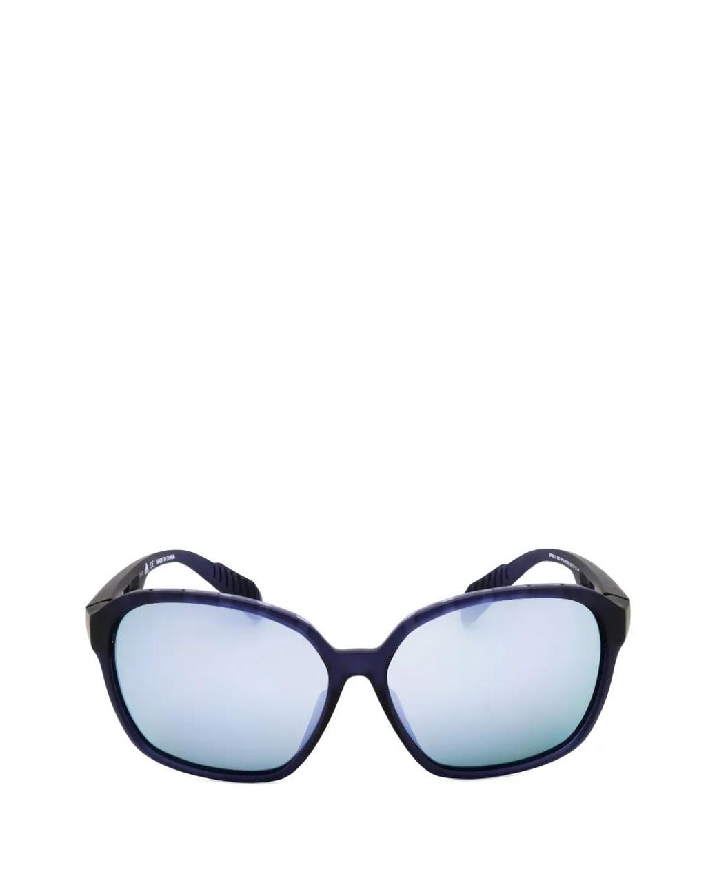 Adidas Blue Wraparound-Frame Sunglasses