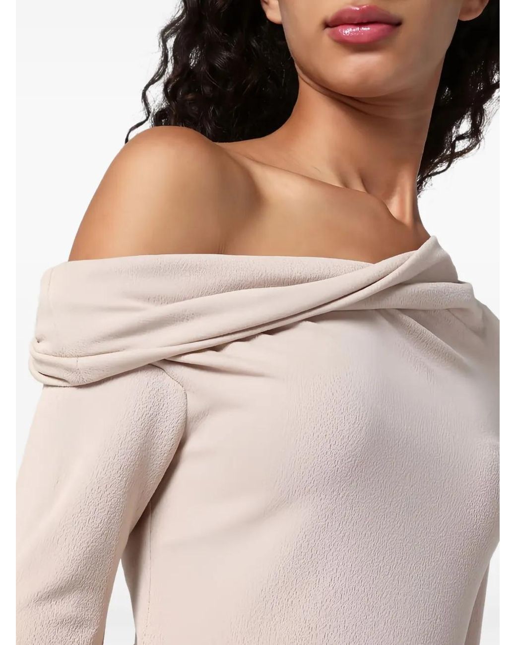 Givenchy Natural Asymmetric Draped Top