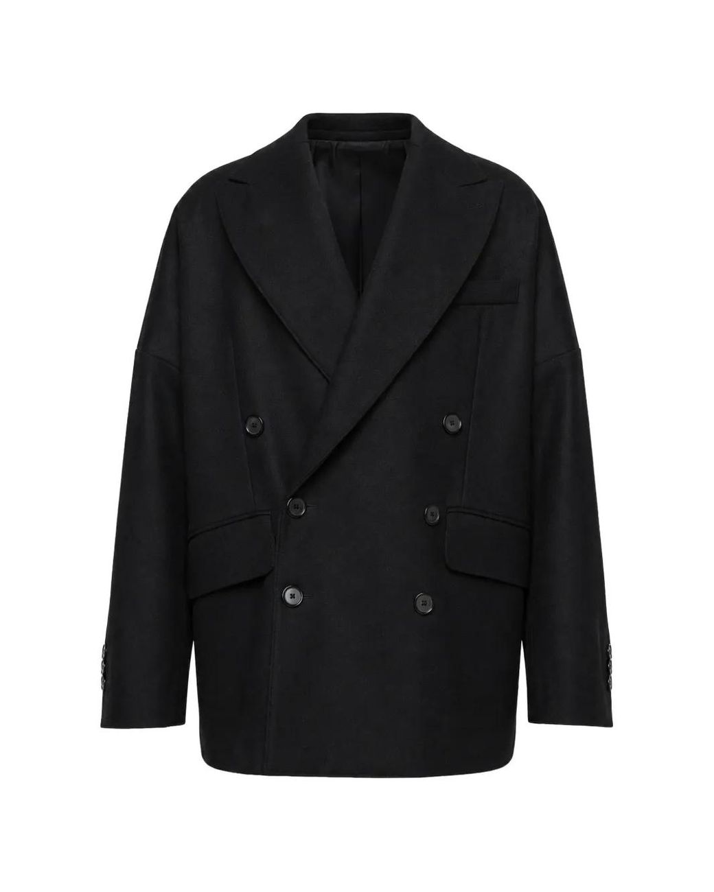 Dolce & Gabbana Black Double-Breasted Wool Jacket for men