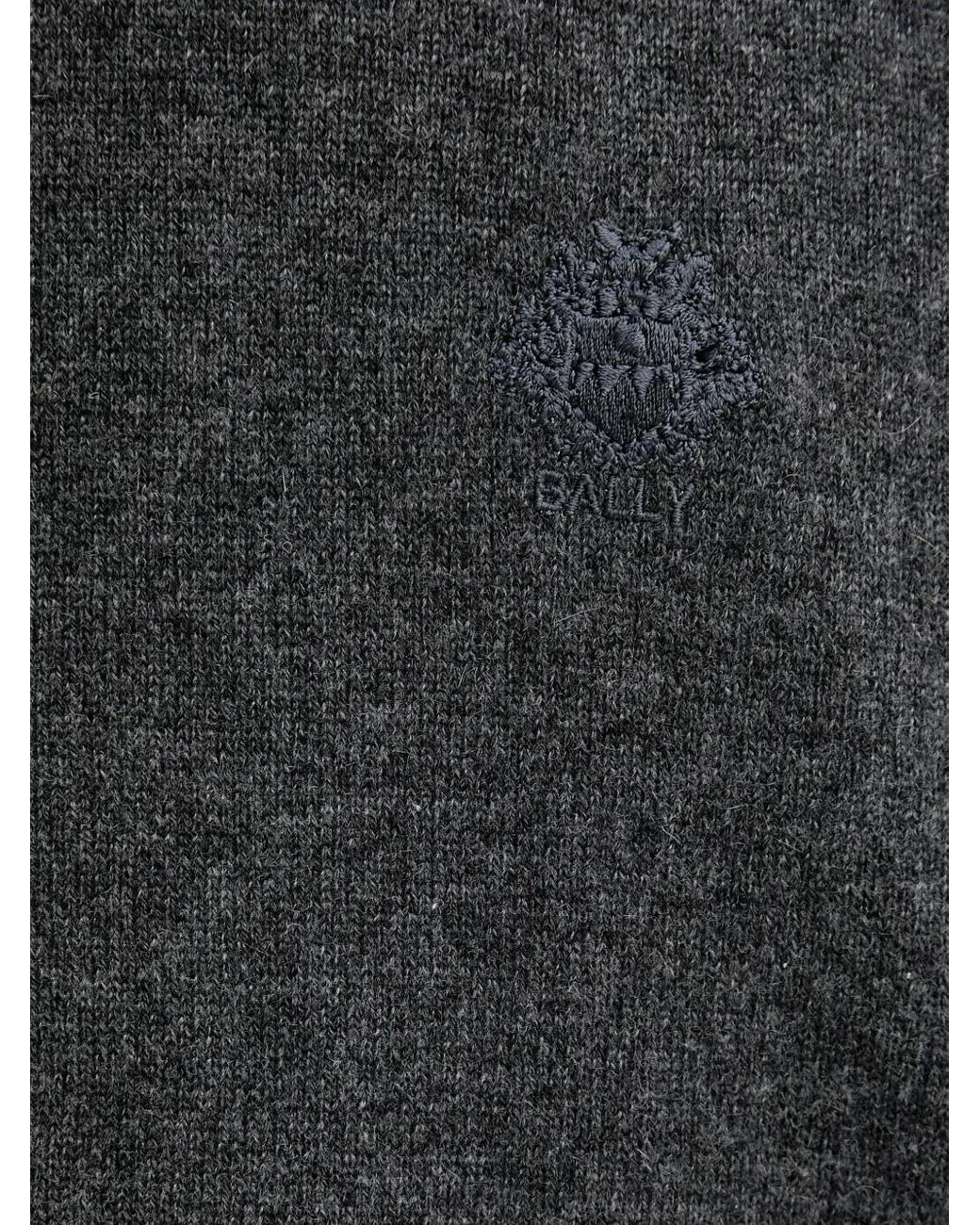 Bally Black Logo-Embroidered Roll-Neck Sweater for men