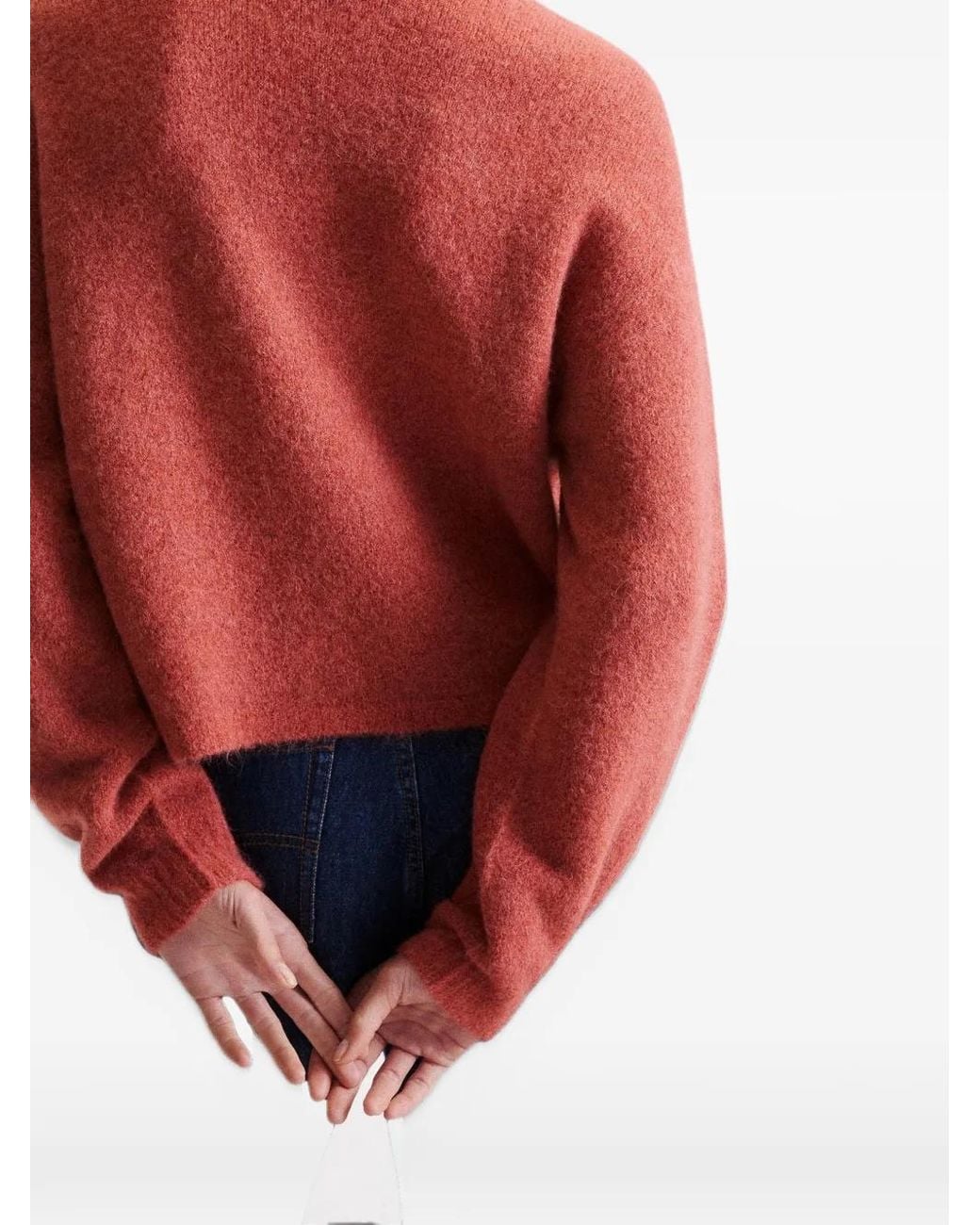 Marella Red Brushed-Finish Sweater