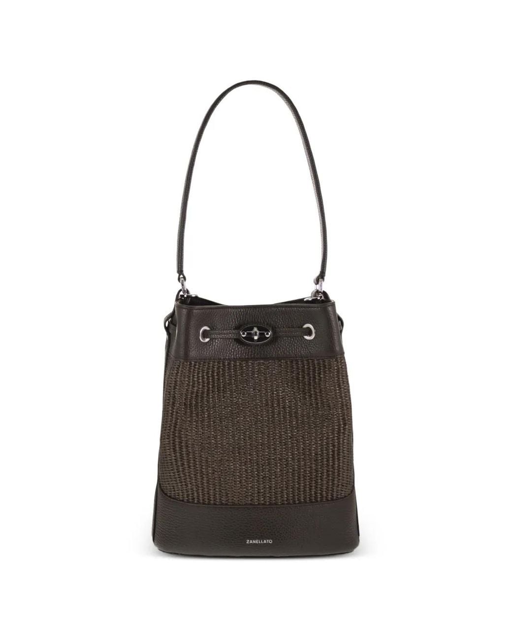 Zanellato White Monda Adjustable-Strap Bucket Bag