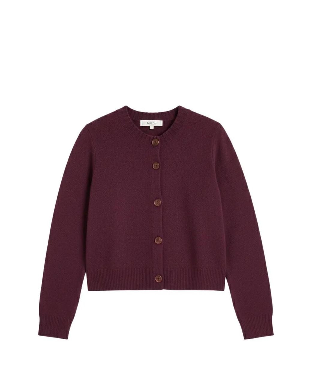 Chinti & Parker Purple Crew-Neck Button-Up Cardigan