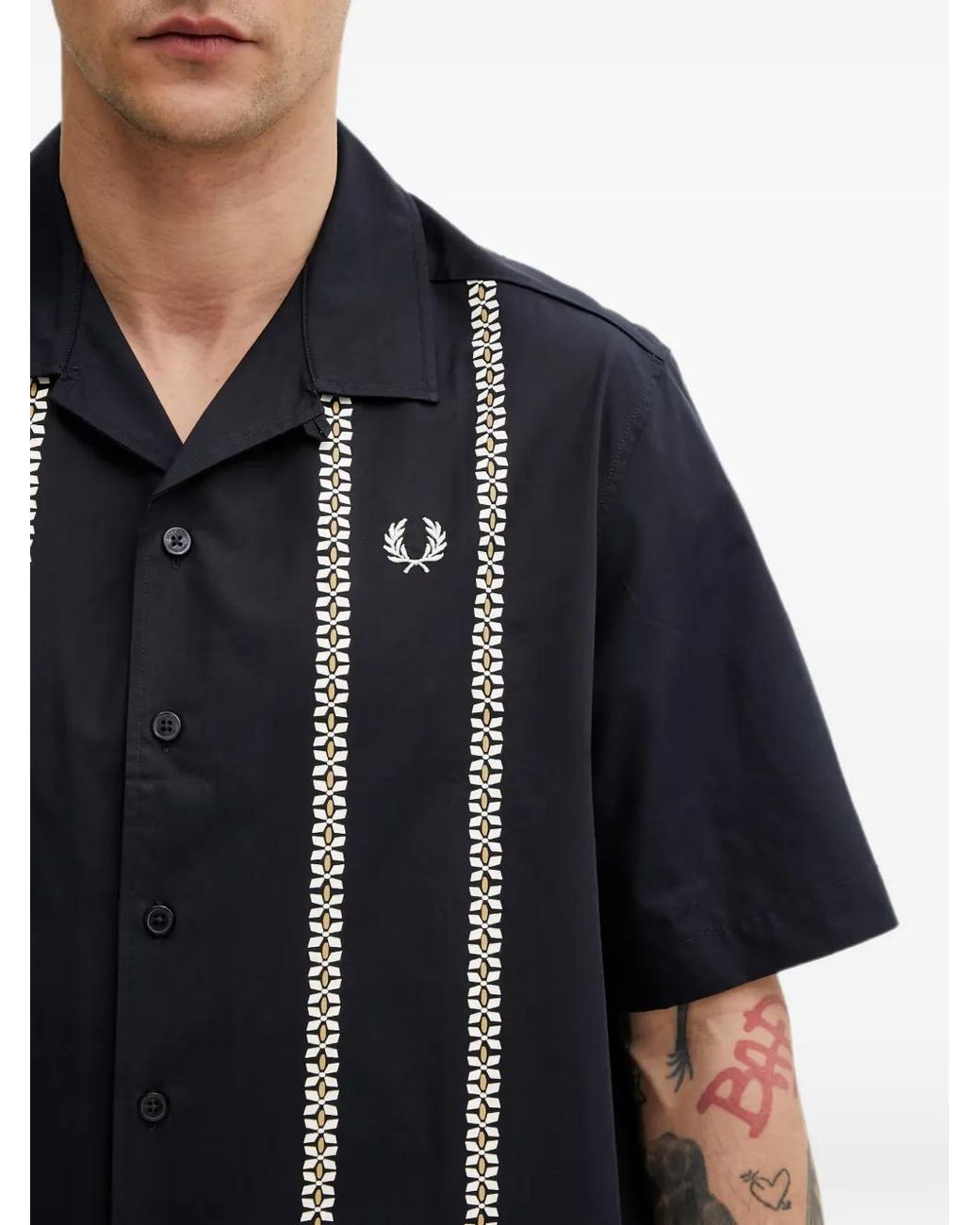 Fred Perry Black Short-Sleeve Shirt for men