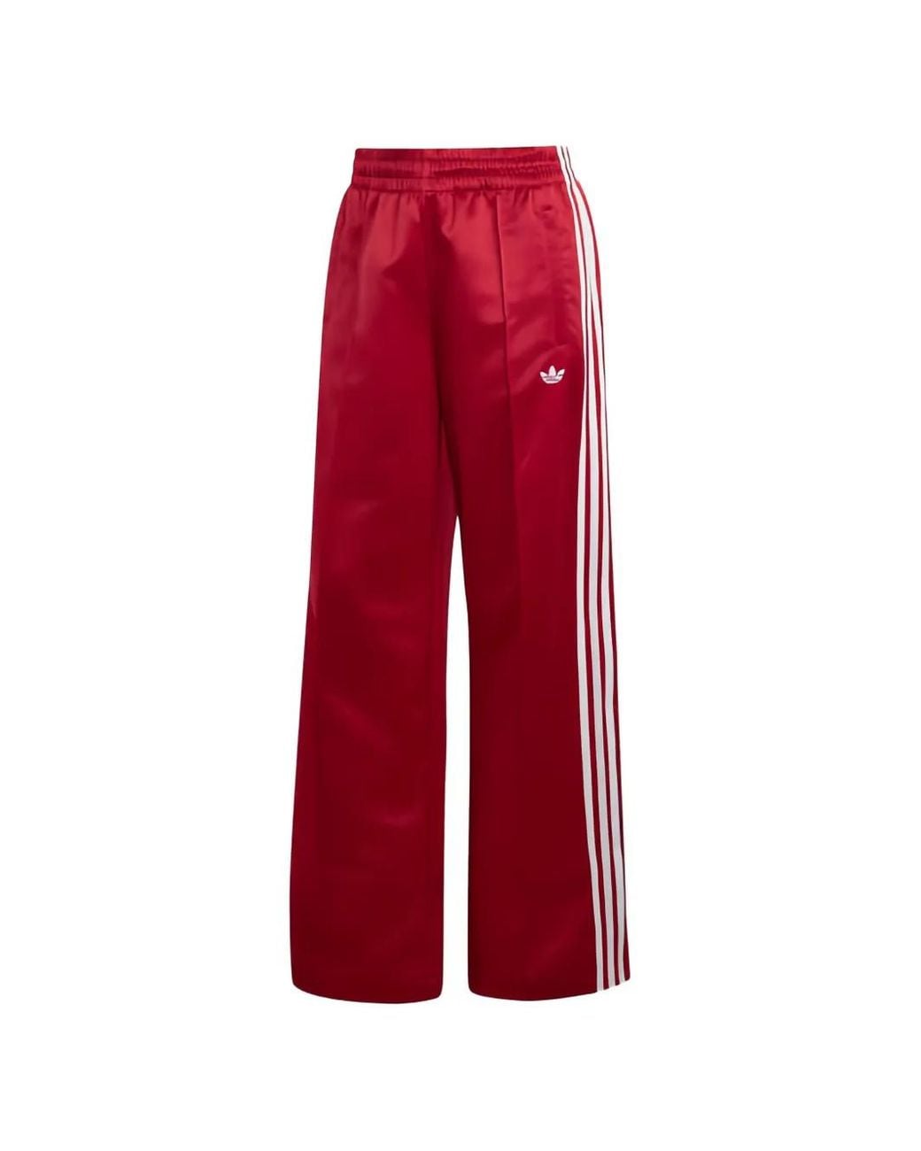 Adidas Red Satin Sst Loose Track Trousers