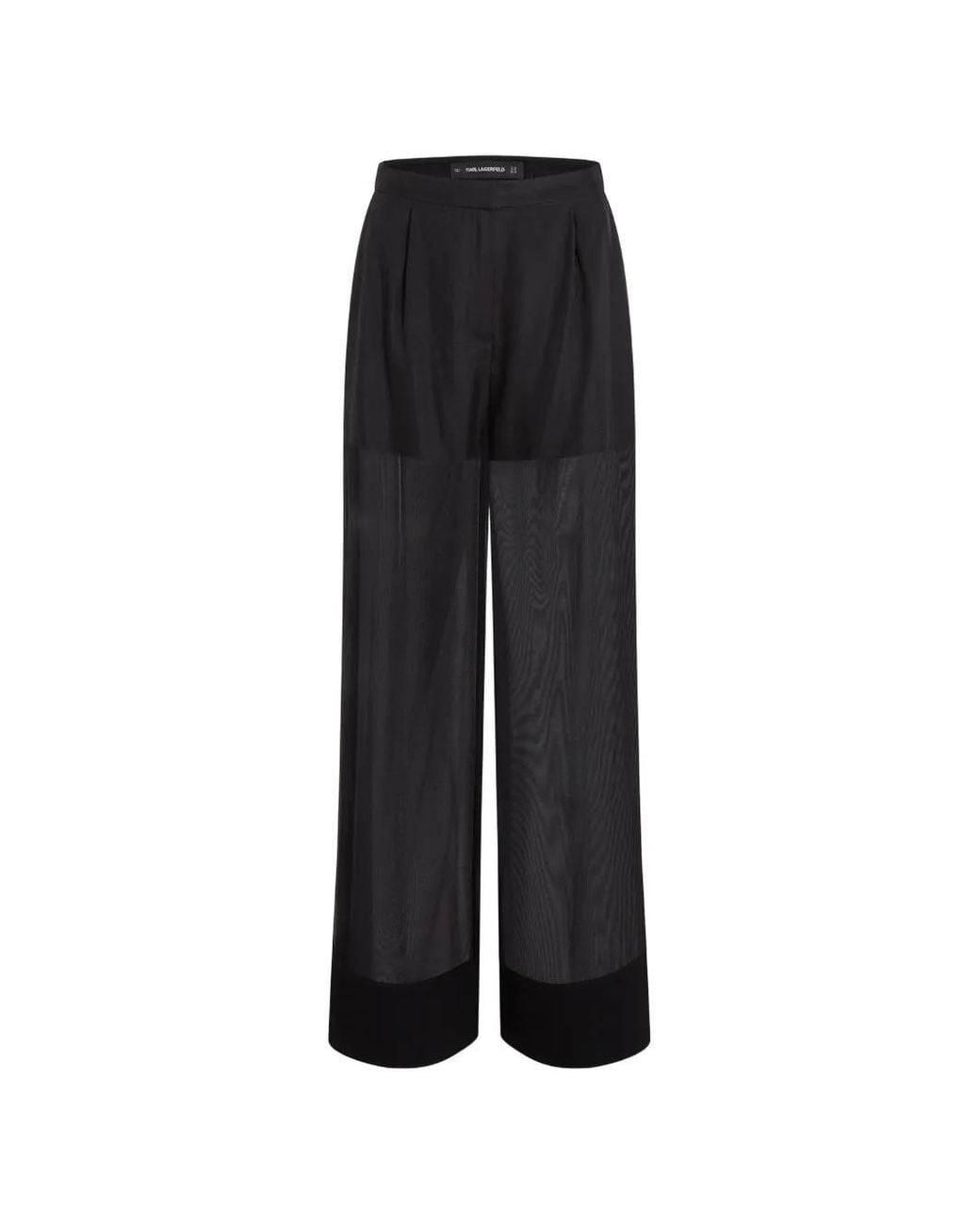 Karl Lagerfeld Black Pocket Palazzo Pants