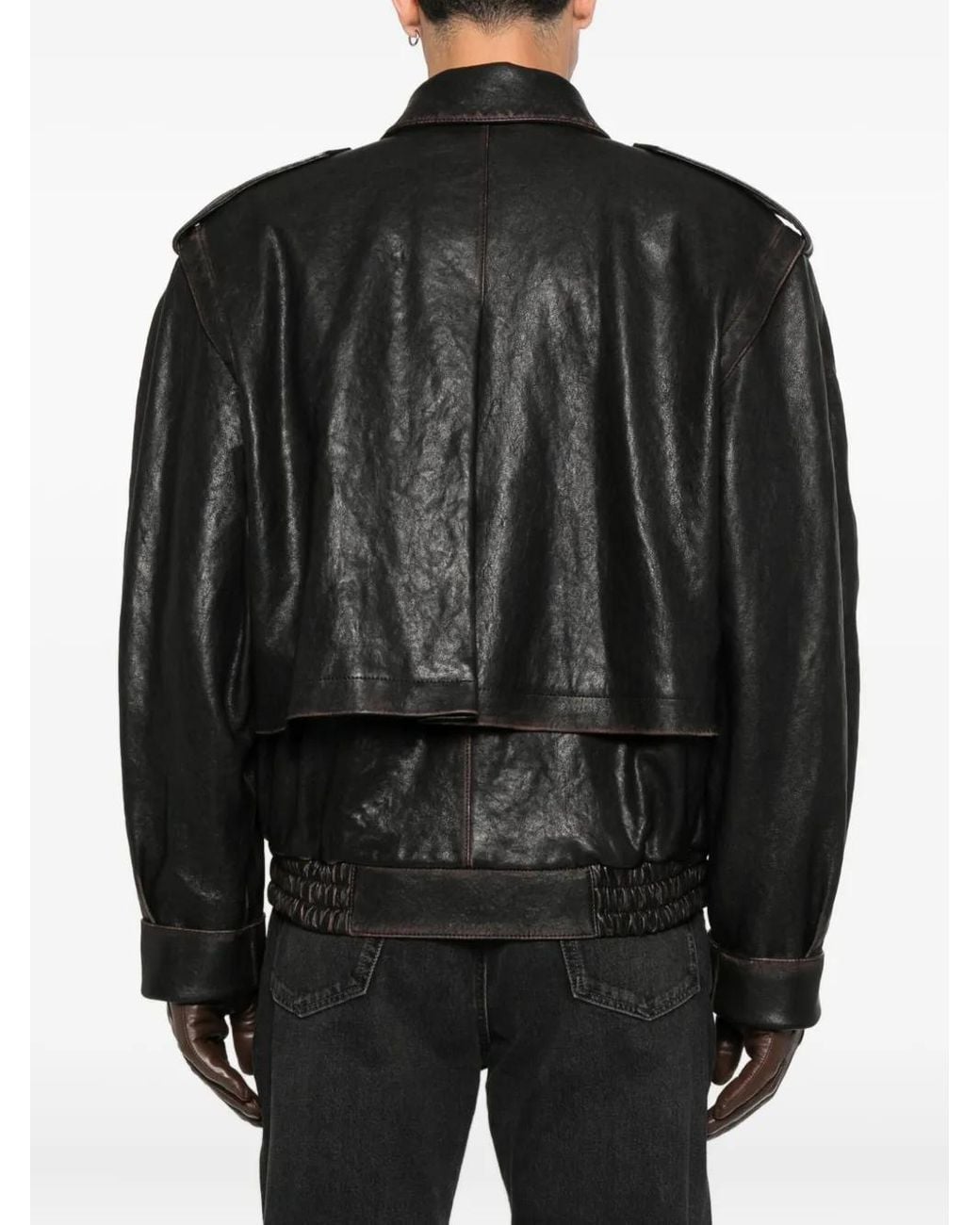 Chaqueta Con Cremallera Saint Laurent de hombre de color Black