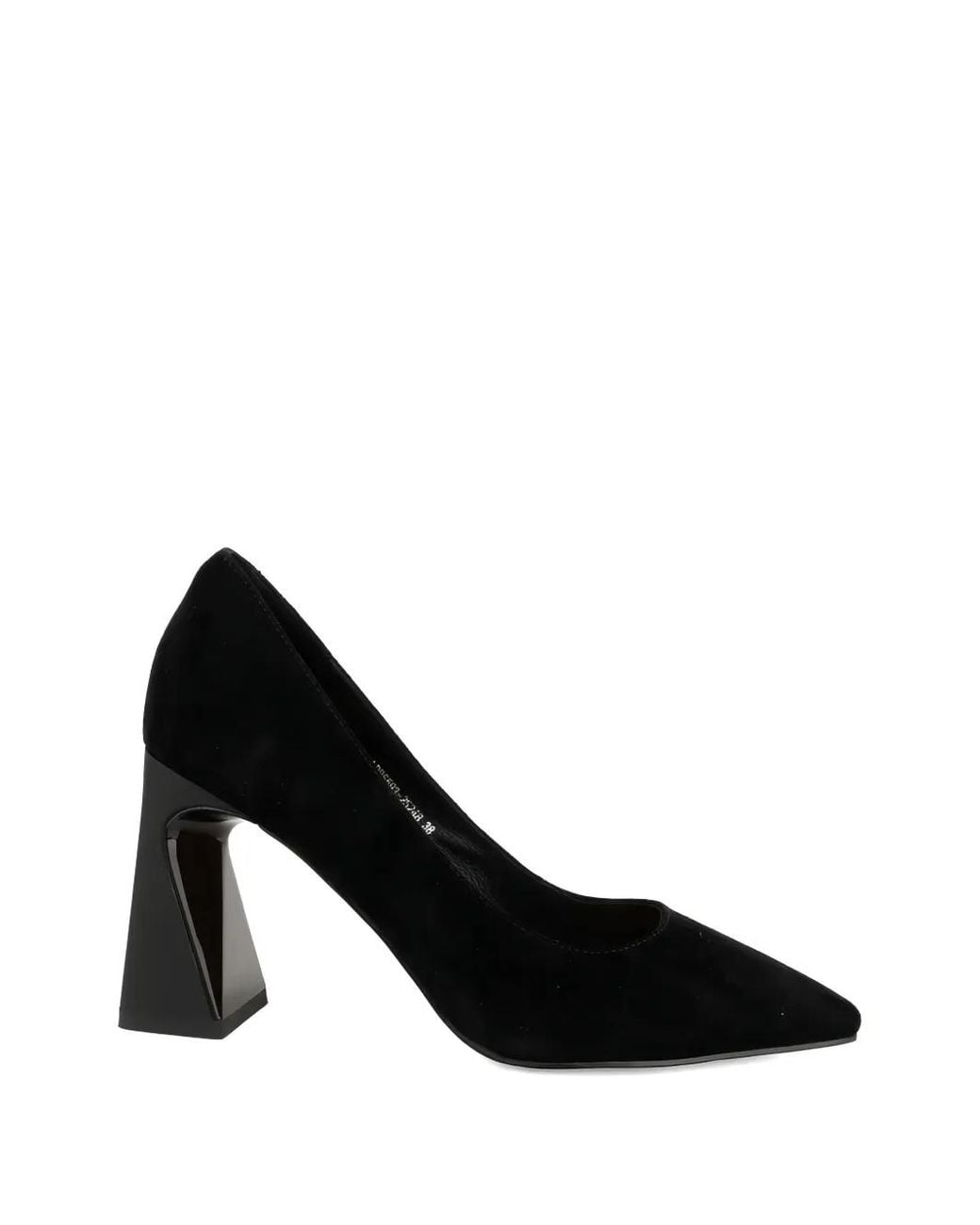 Linda Baumann Black Pointed-Toe Sculptural-Heel Pumps