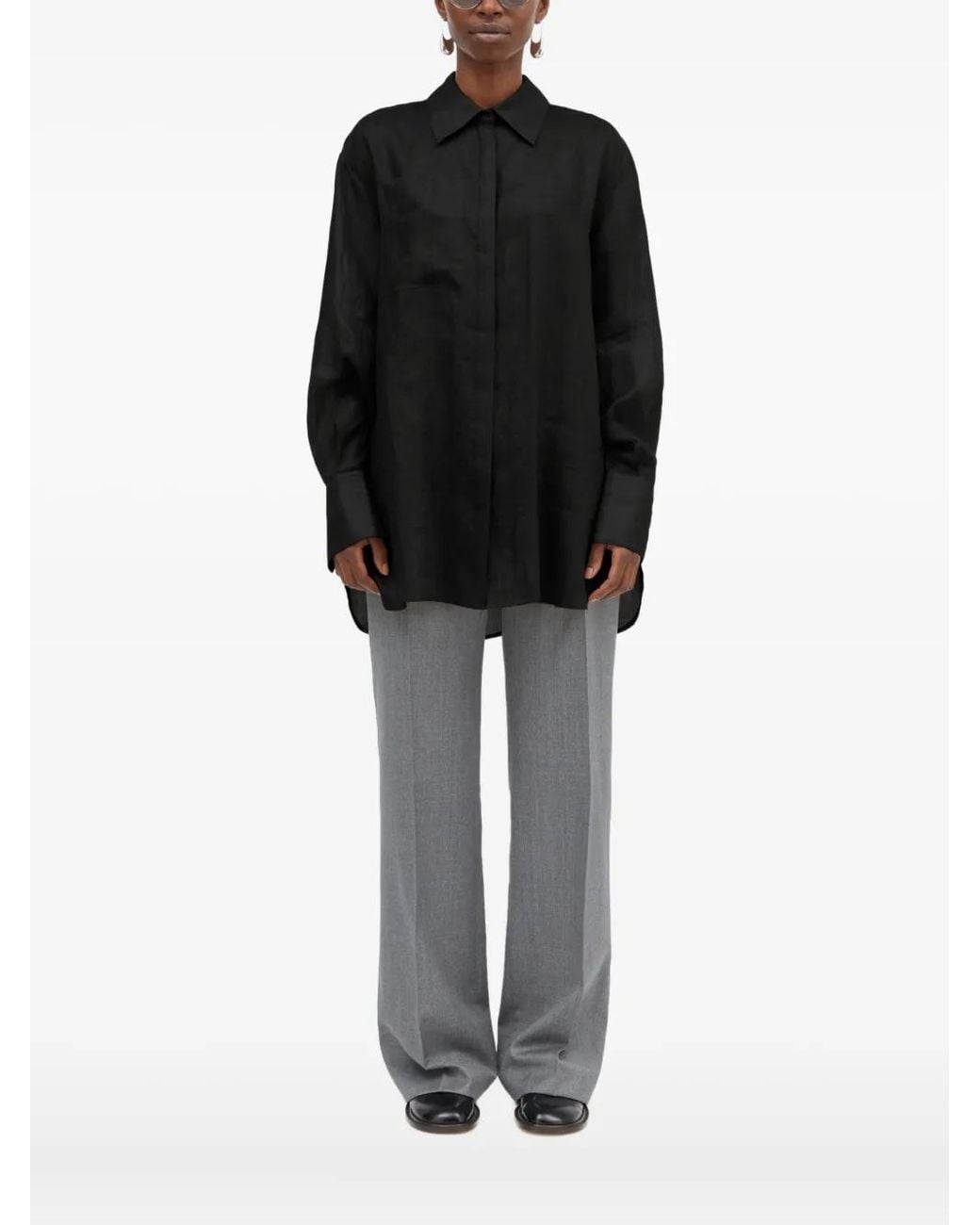 Mark Kenly Domino Tan Black Long-Sleeve Shirt