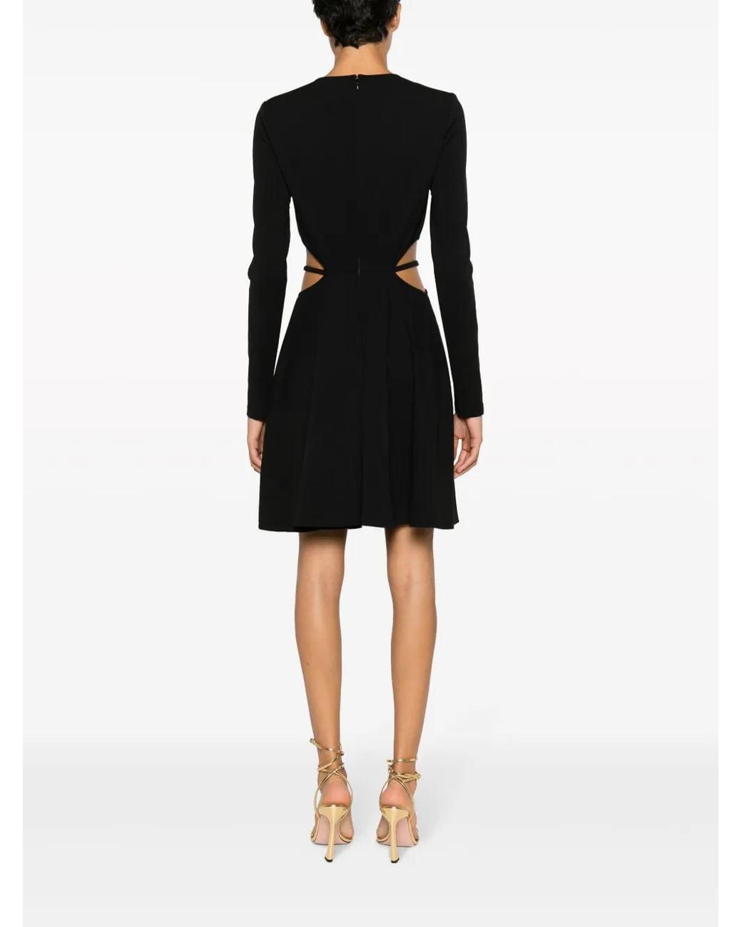 Just Cavalli Black Tiger-Head Embellished Minidress
