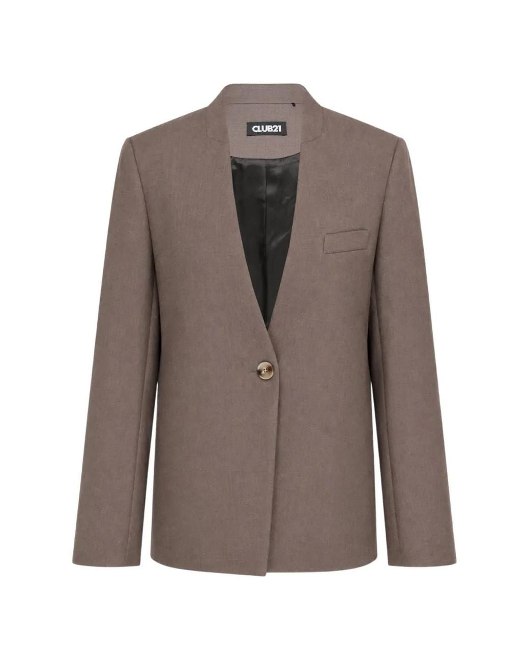 Club21 Collection Brown Tess Single-Breasted Blazer