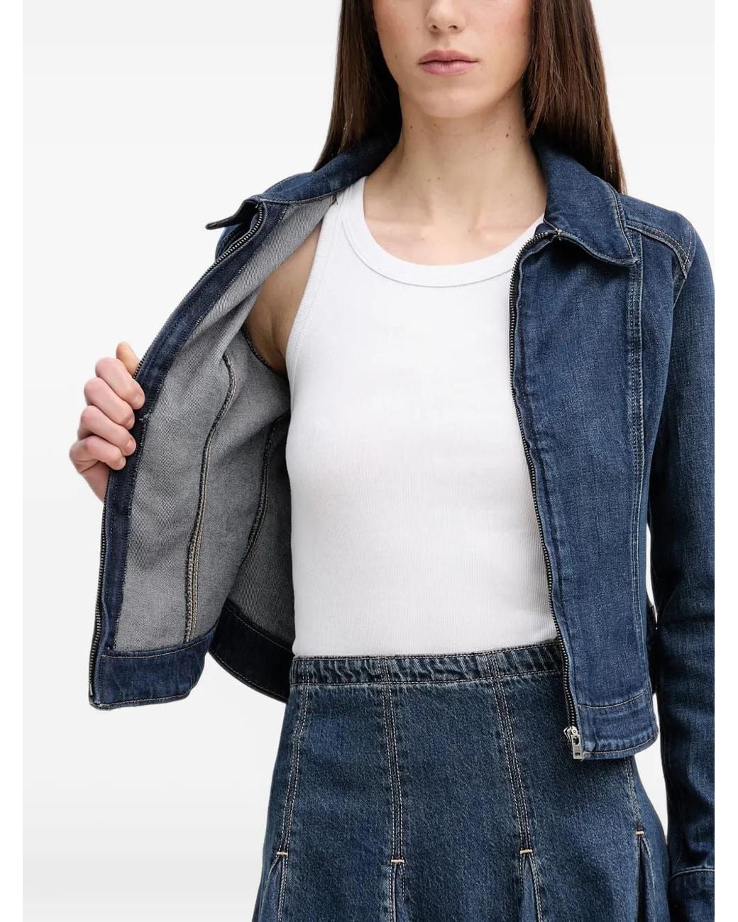 Levi's Blue Collared Zip Jacket