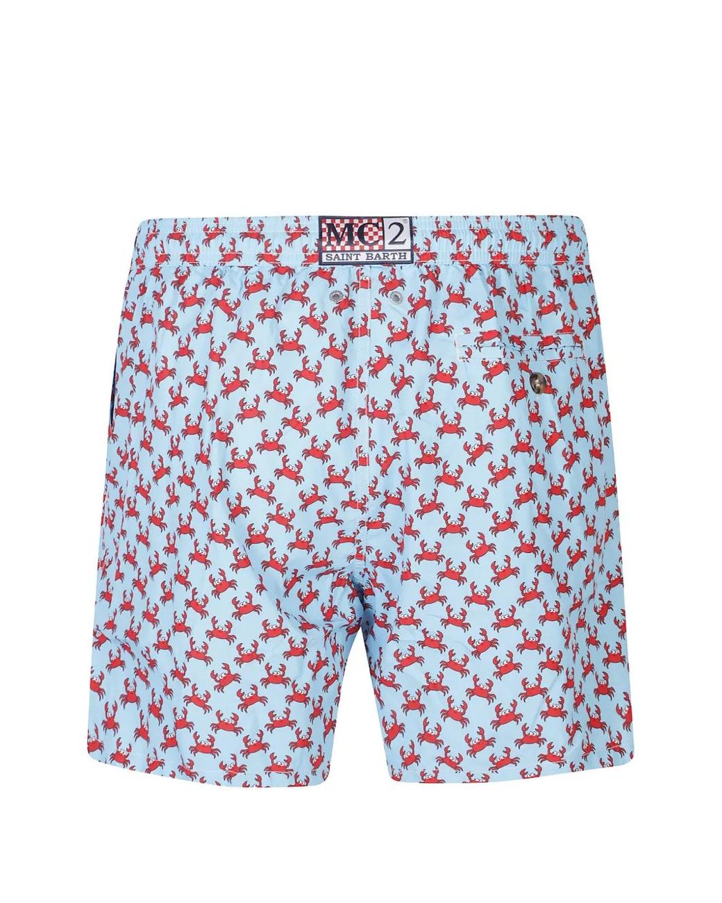 Mc2 Saint Barth Blue Lighting Micro Swim Shorts With Print for men