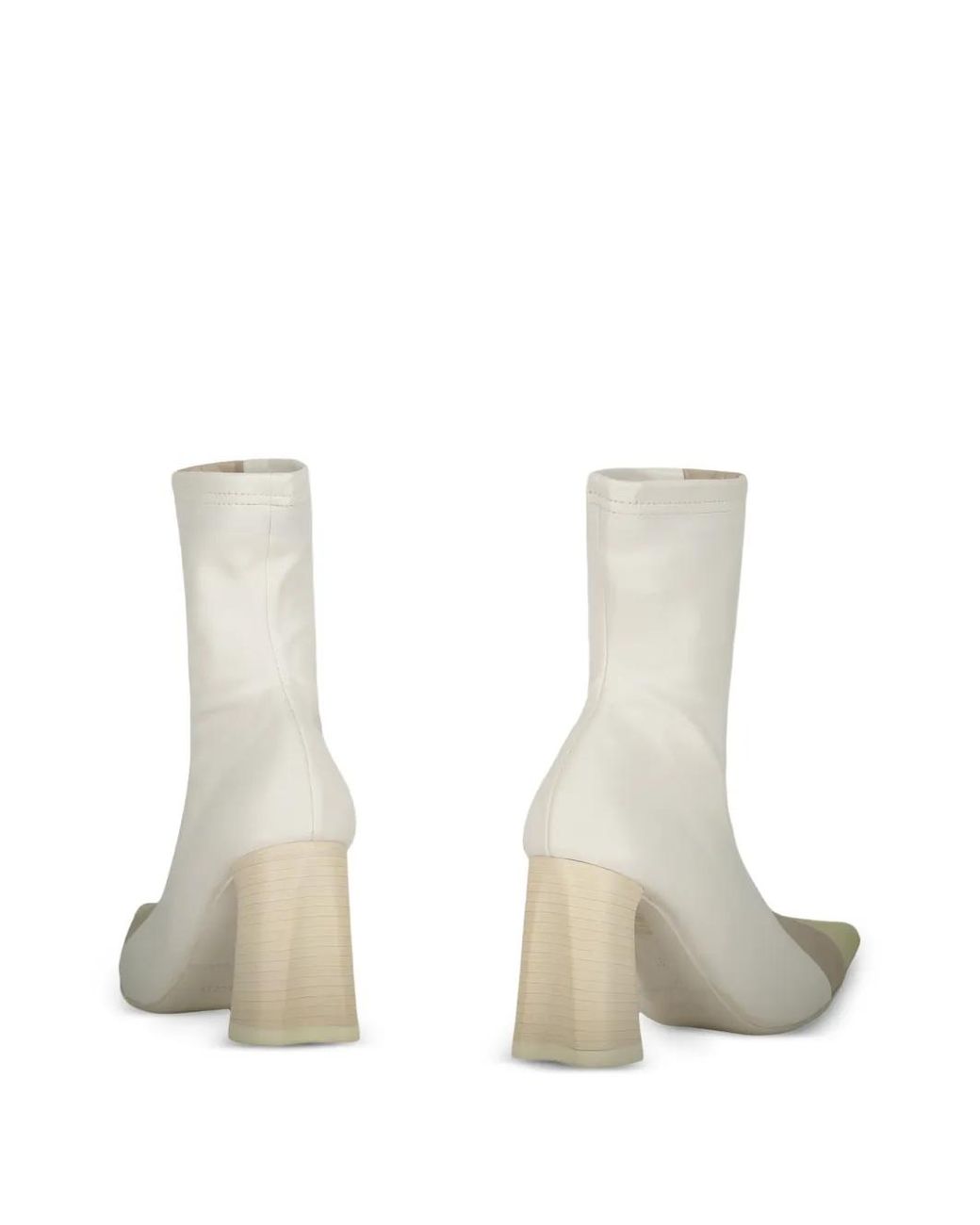 Ellery White Block-Heel Ankle Boots