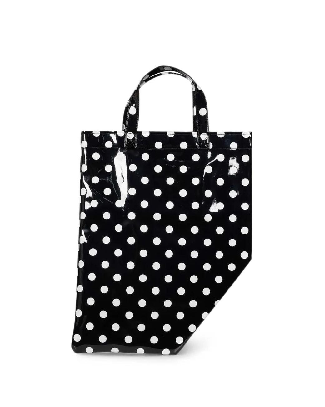 Comme des Garçons Black Polka-Dot Asymmetric Tote Bag
