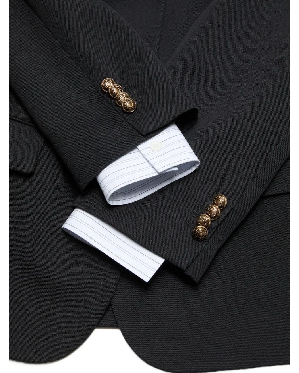 Acne Black Layered Wool Suit Jacket