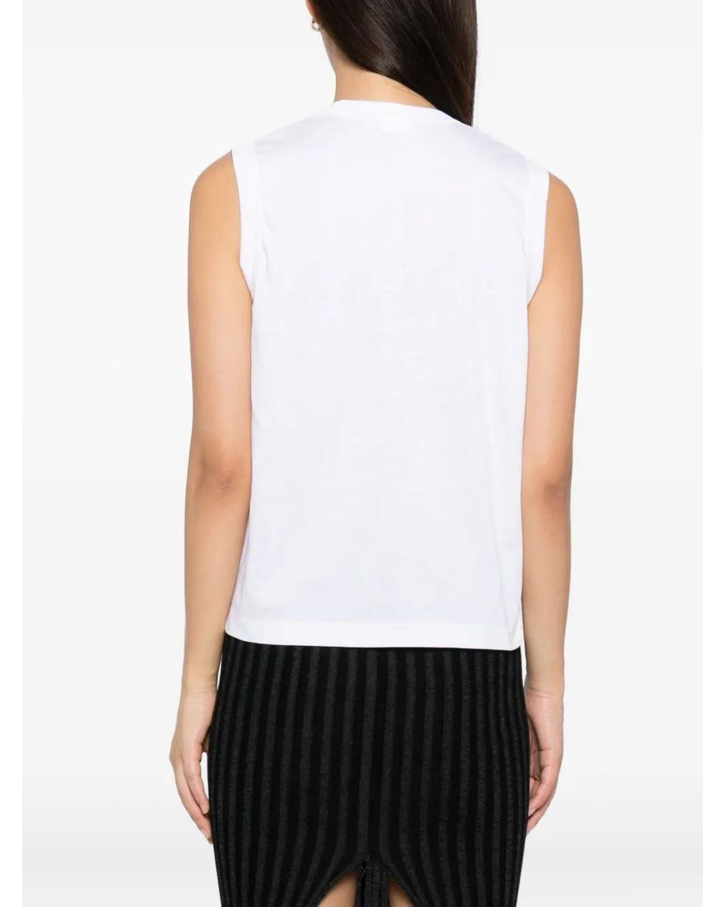 Noir Kei Ninomiya White Cotton Tank Top