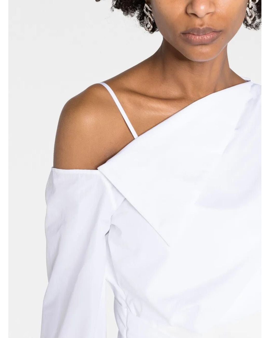 Off-White c/o Virgil Abloh White One-Shoulder Asymmetric Dress