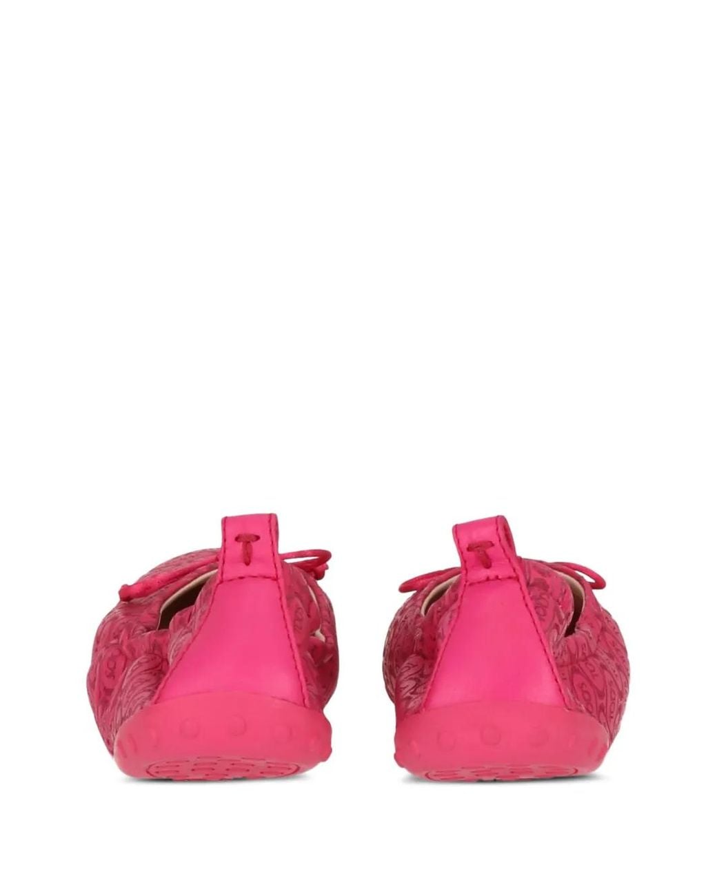 Tod's Pink Patterned Ballet Flats