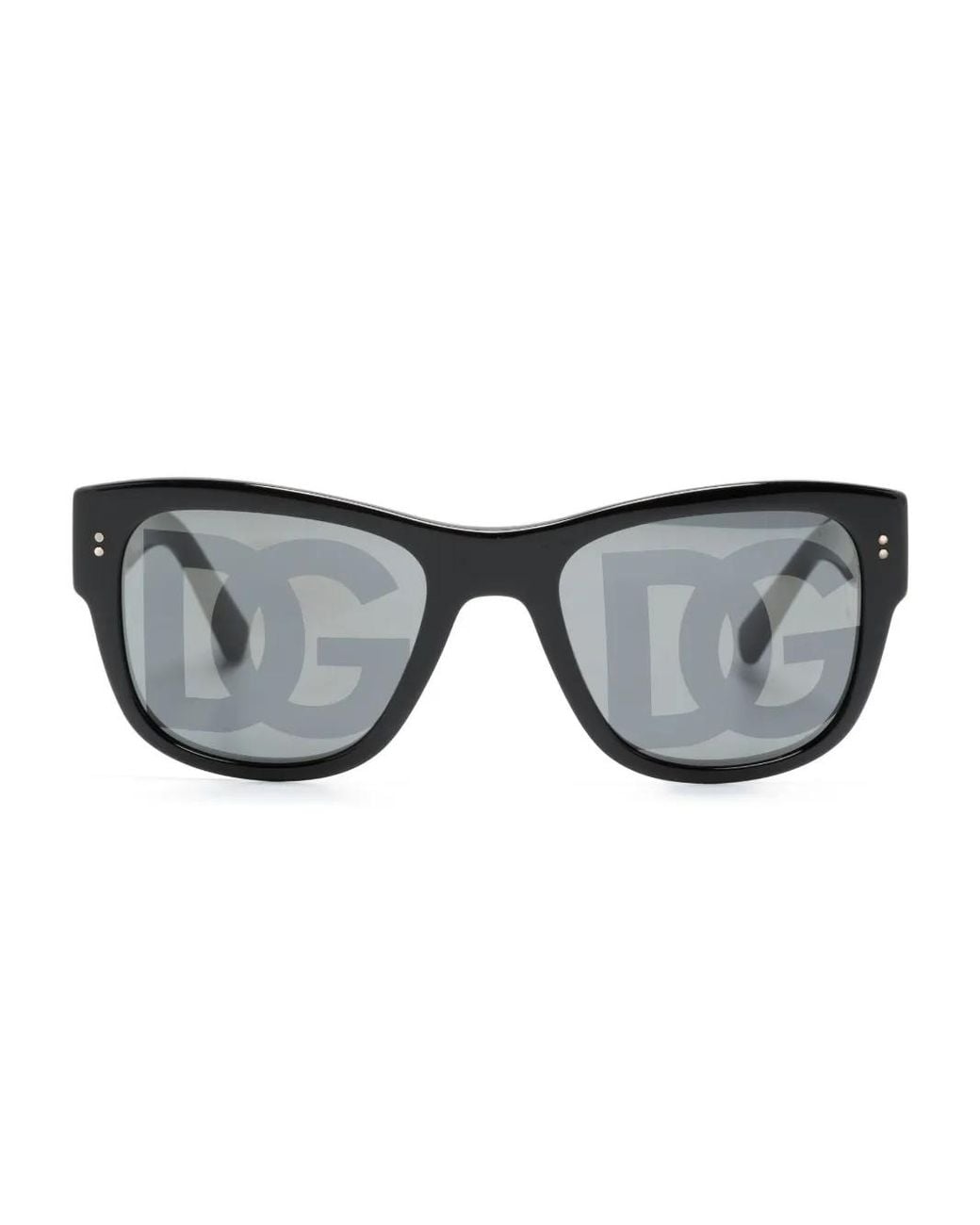 Dolce & Gabbana Gray Domenico Logo-Print Tinted Sunglasses for men