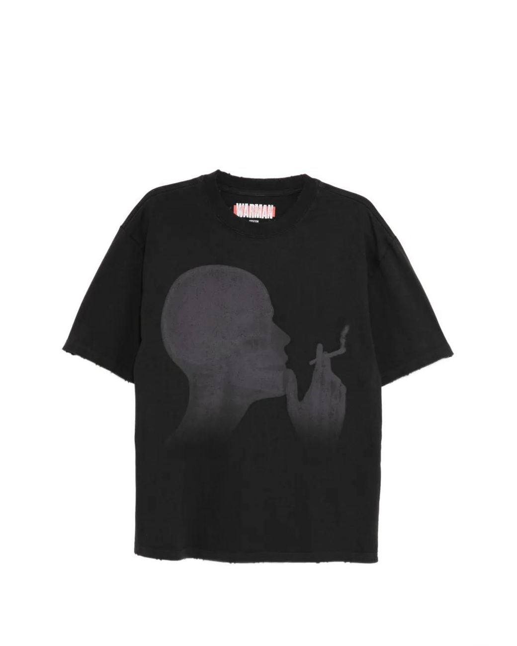 WARMAN Black Crew Neck T-Shirt for men