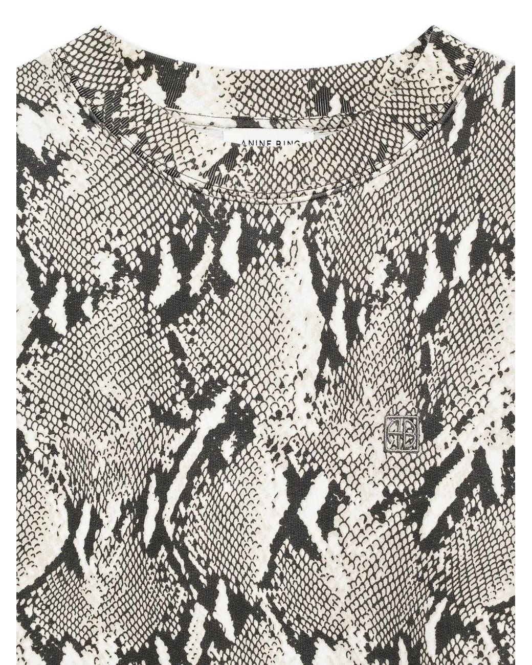 Anine Bing White Python Sweatshirt