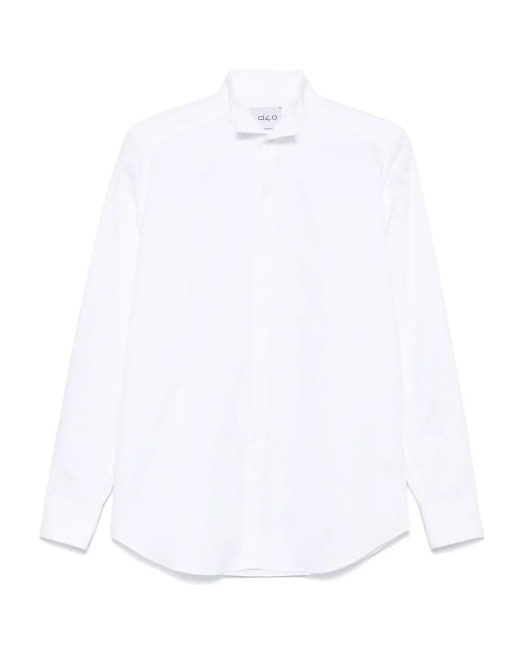 D4.0 White Cotton Shirt for men