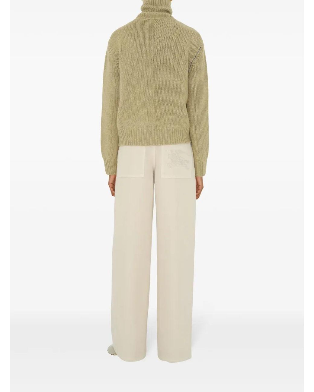 Burberry Green Ekd Cashmere Sweater