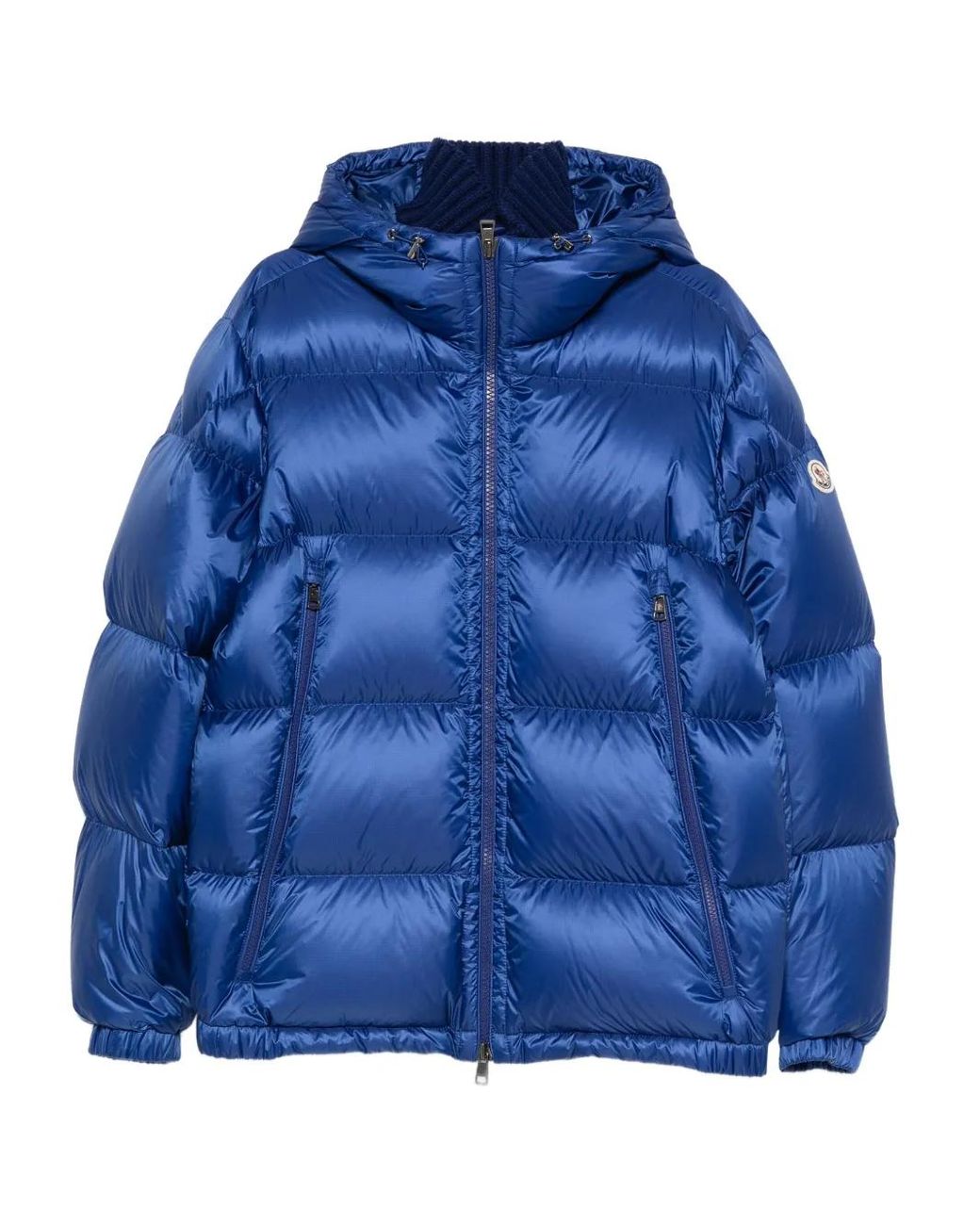Moncler Donsjack Met Capuchon in het Blue voor heren