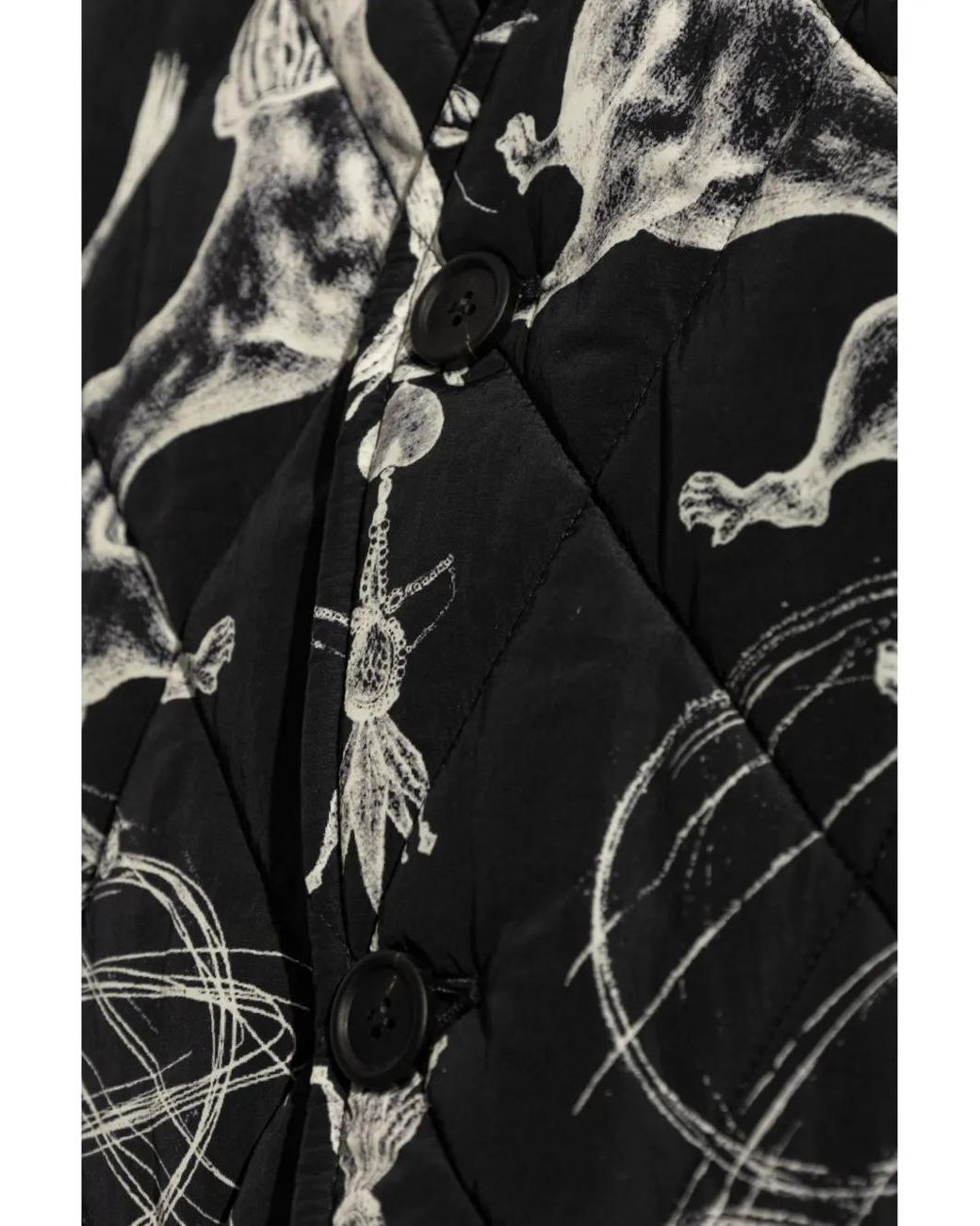 Fabiana Filippi Black Animal-Motifs Quilted Gilet