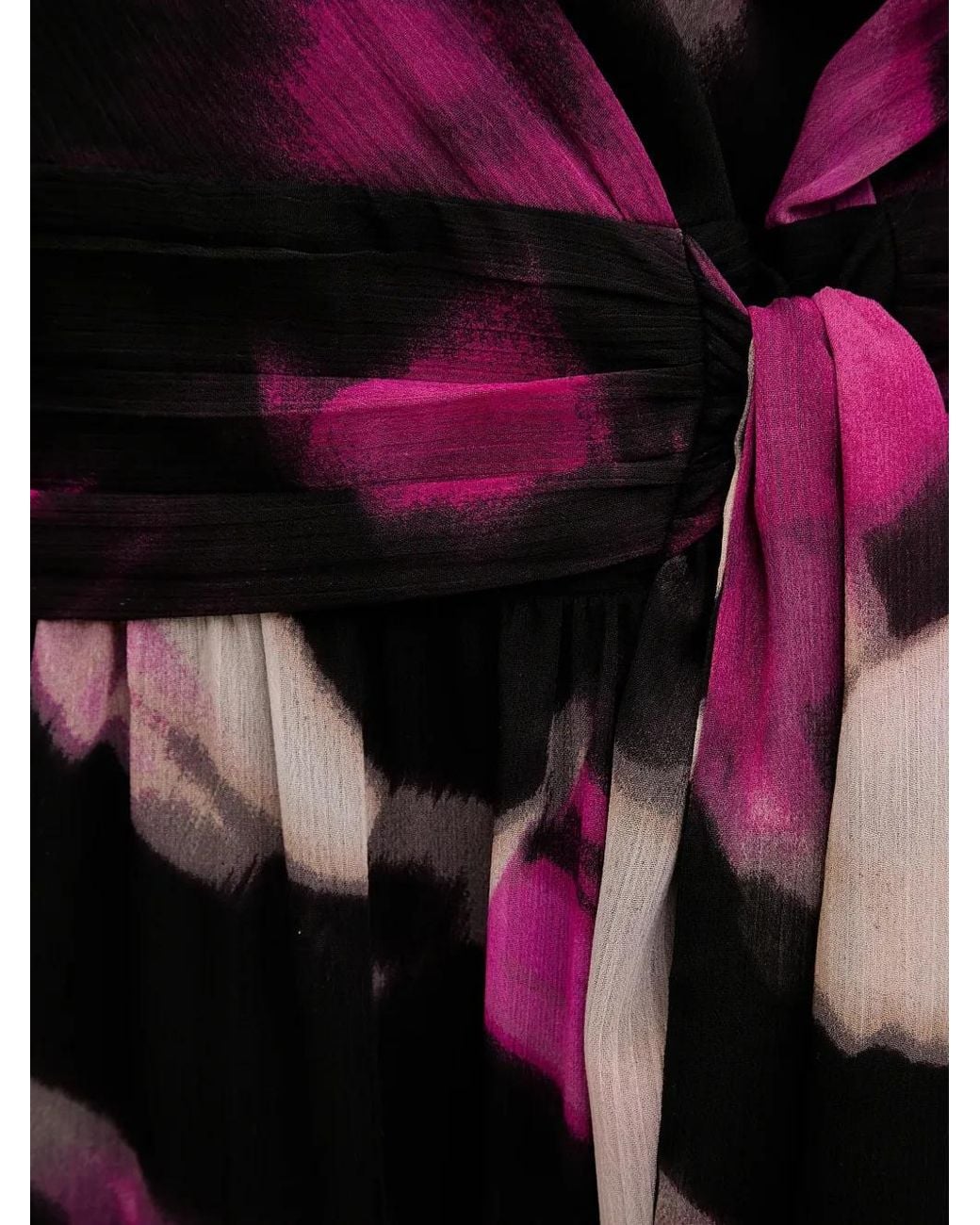 DKNY タイウエスト ラッフルマキシドレス Black