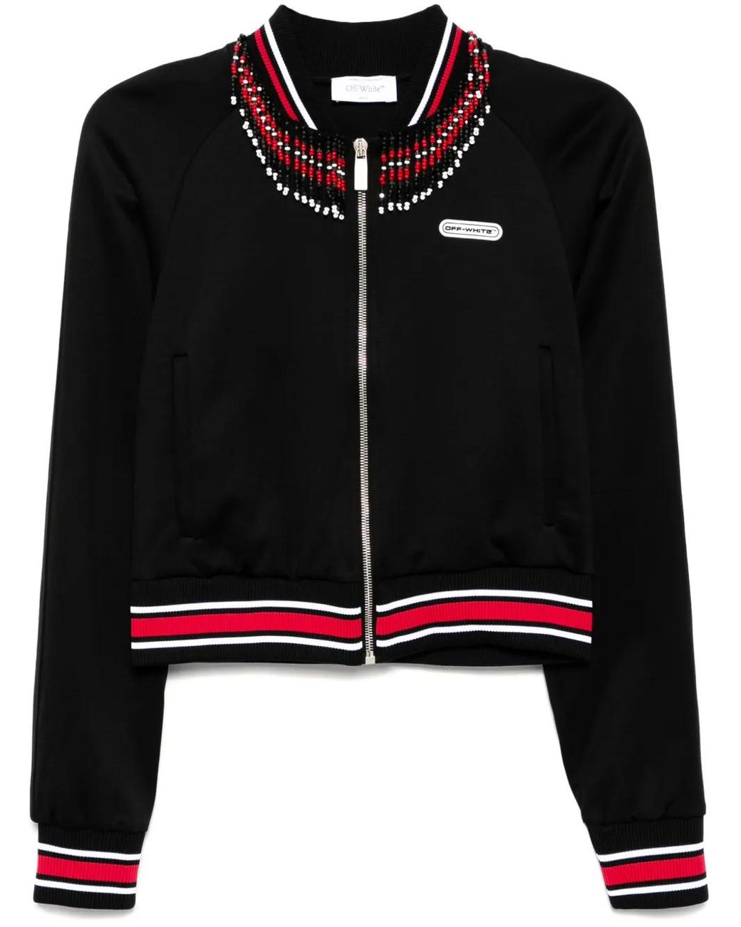 Off-White c/o Virgil Abloh Black Embr Off Patch Tracksuit Jacket
