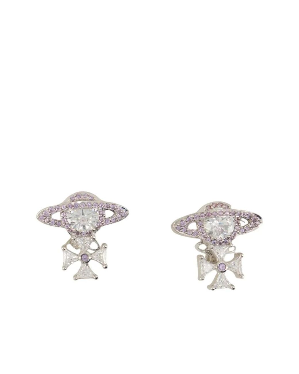 Vivienne Westwood White Mila Orb Earrings