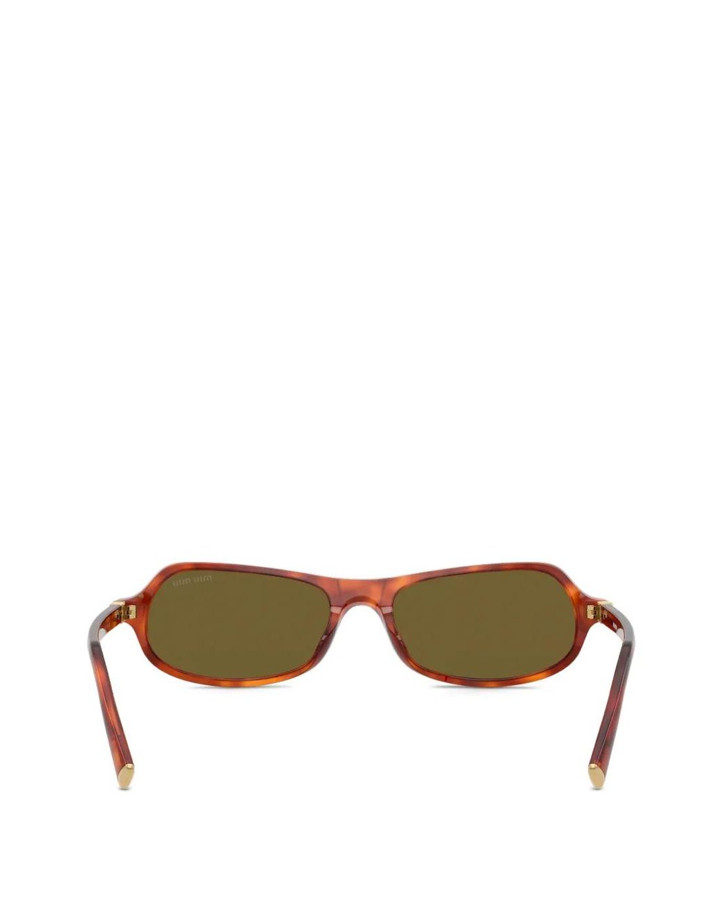 Miu Miu Green Geometric-Frame Sunglasses