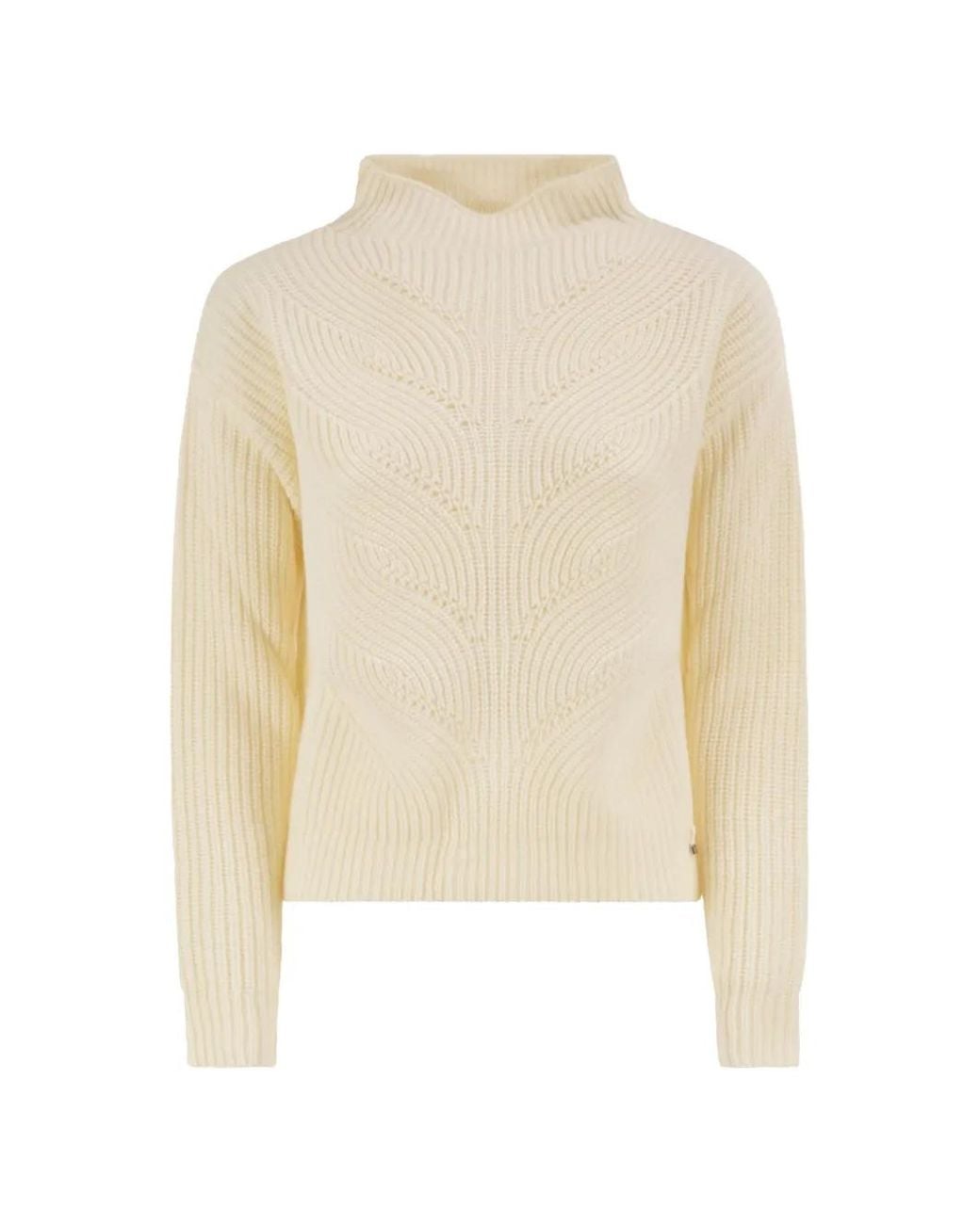 Herno White Knit High-Neck Sweater