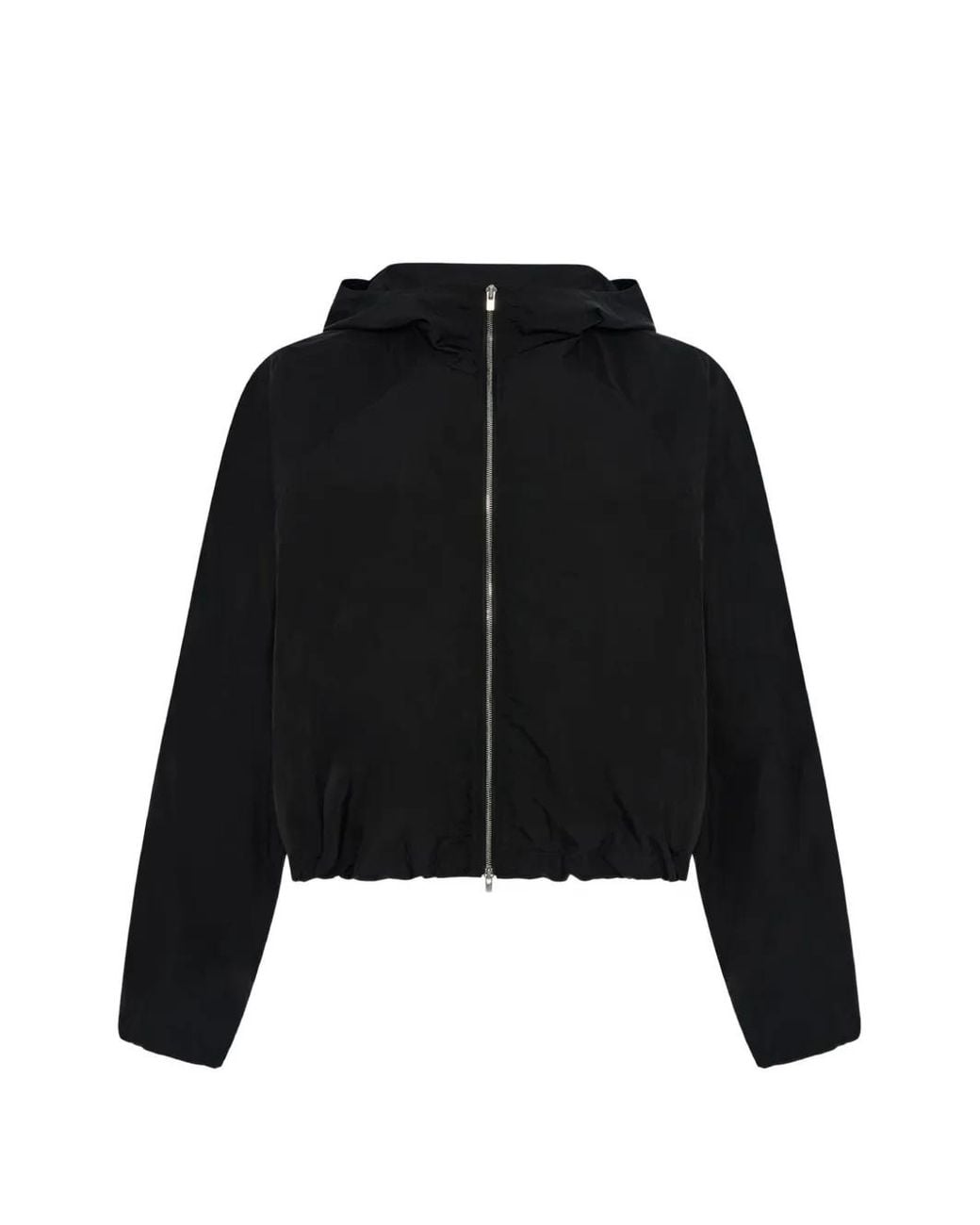 Another Tomorrow Black Hooded Blouson Jacket