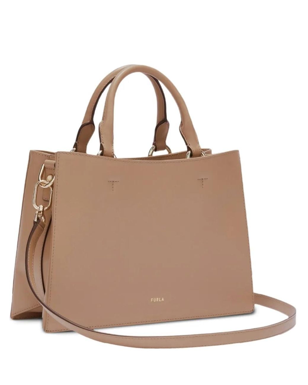 Furla Natural Logo-Detail Tote Bag